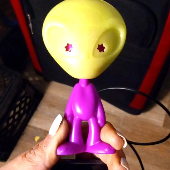 Wacky Pack Spoonsters Alien Sonic Spoon Purple Green Glow In The Dark - Picture 1 of 4